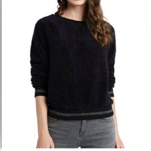 🆕 1.State Black Teddy Long Sleeve Crew Neck Pullover
Sweatshirt